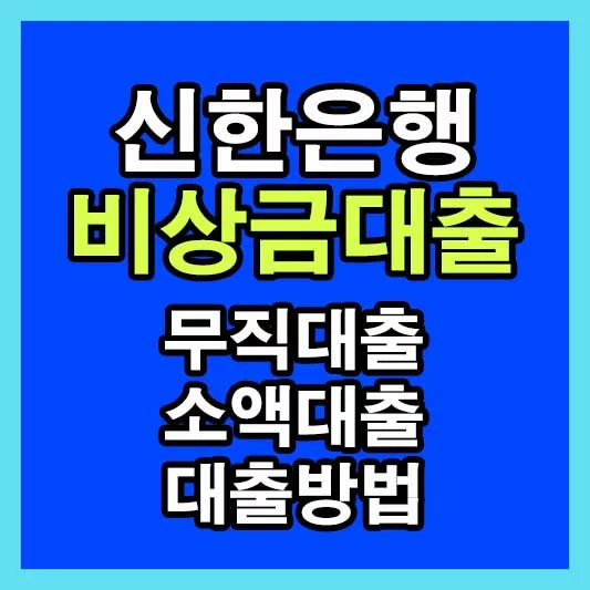 신한은행 비상금대출